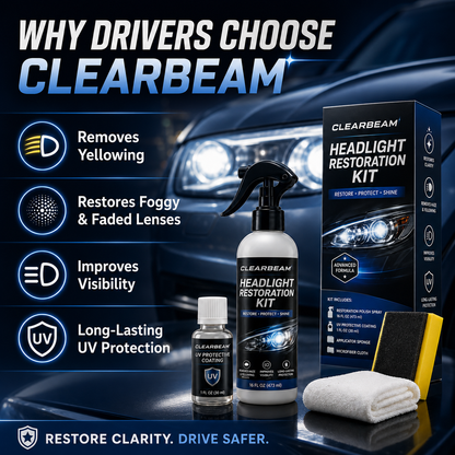 Headlight Restoration Fluid – Crystal Clear Lens Reviver